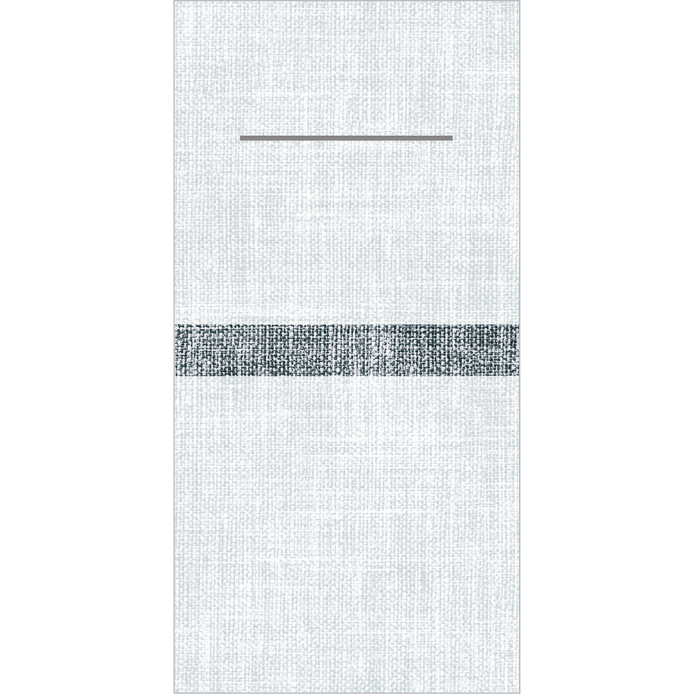 Mank Pocket-Napkins Joe hellgrau-schwarz 40 x 40 cm 1/8 Falz