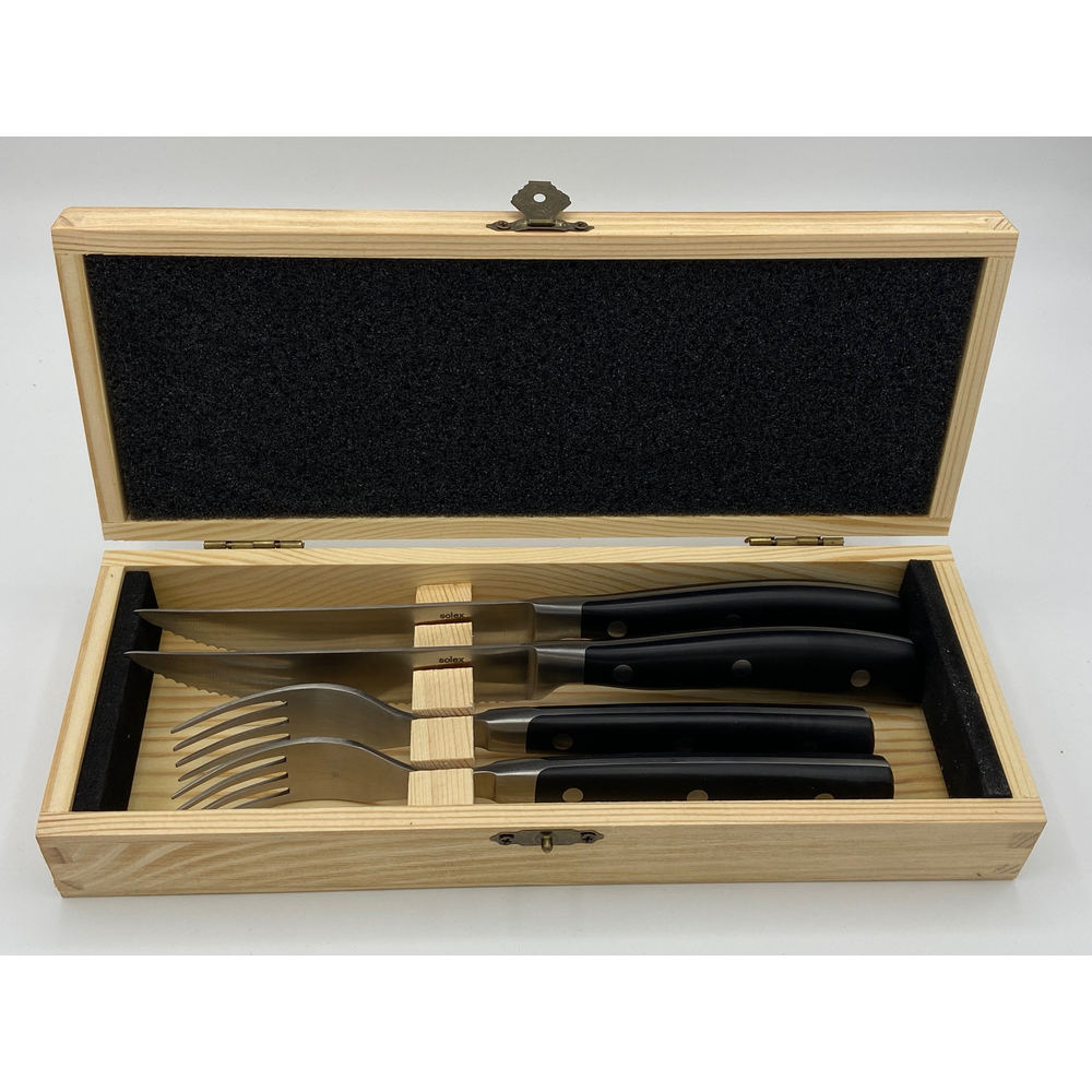 Solex Black Angus Steak Set mit schwarzem POM-Griff