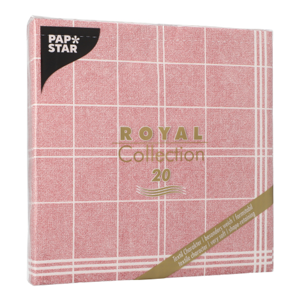 PAPSTAR Servietten ROYAL Collection 1/4-Falz 40 cm x 40 cm bordeaux Kitch
