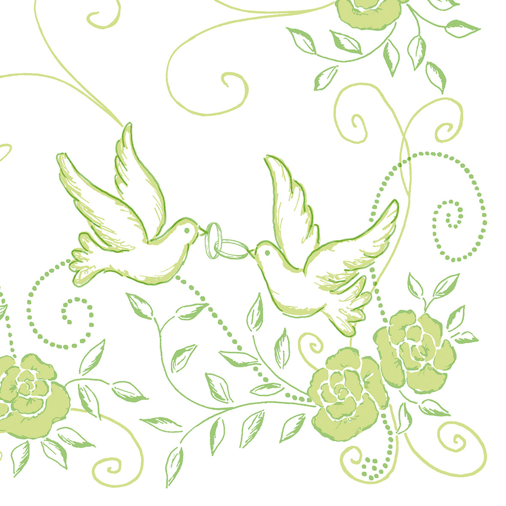 Mank Serviette Hochzeit 40 x 40 cm 1/4 Falz