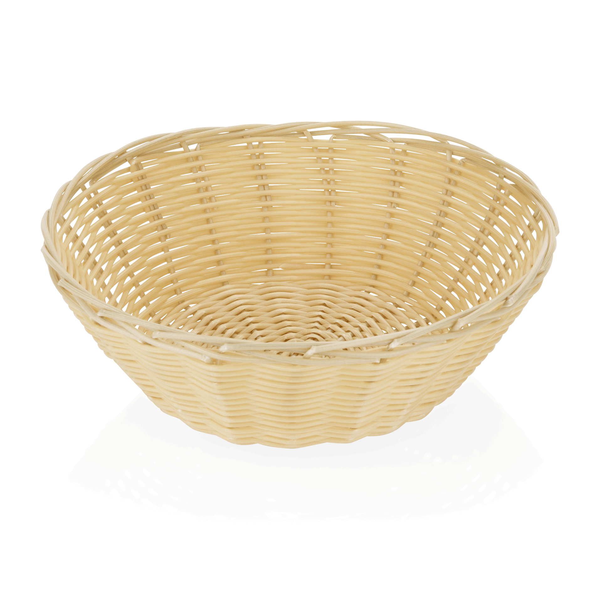 WAS Tischkorb Set, Ø 23 cm, Höhe 8 cm, Set á 4 Stück, Polypropylen, Edelstahl