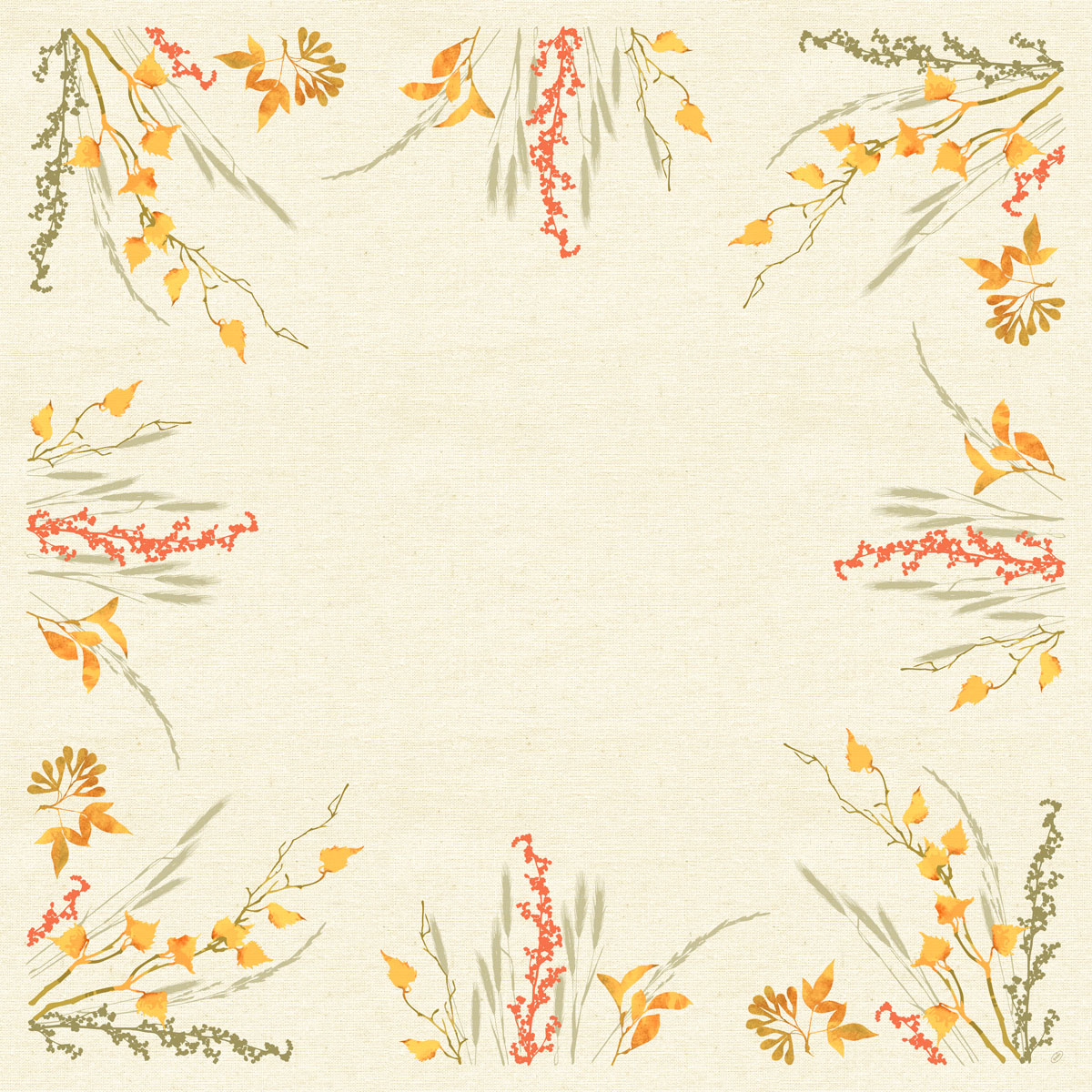 Duni Dunisilk®-Mitteldecke 84 x 84 cm Fall Bauty
