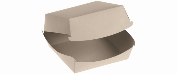 Pacovis Burger box 15.5x15.5x8.5cm, Bambus-Papier/PLA, n