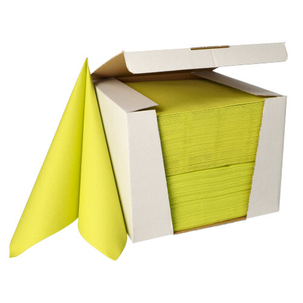 Papstar Servietten "ROYAL Collection" 1/4-Falz 40 cm x 40 cm limonengrün