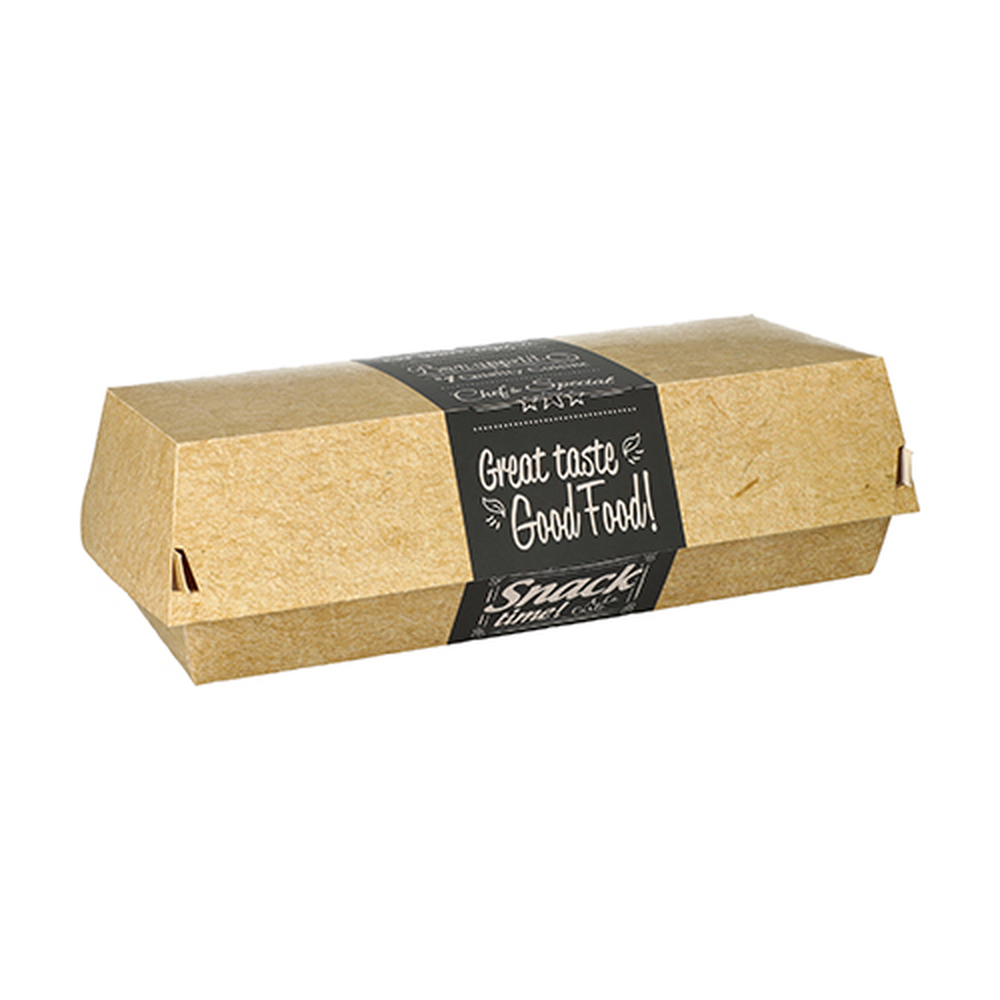 Papstar Baguetteboxen, Pappe "pure" 6,5 cm x 7,5 cm x 21 cm "Good Food"
