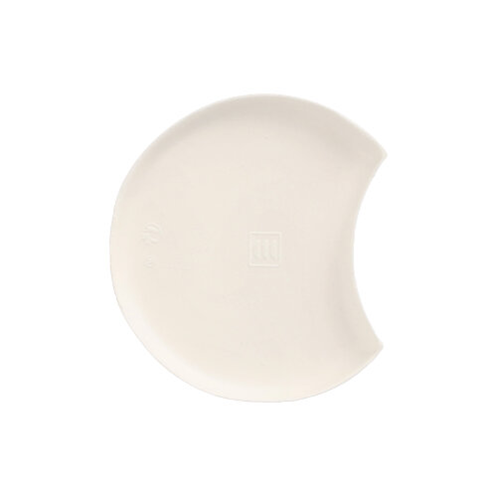 Papstar Teller Zuckerrohr "pure" Halbmond Ø 9 cm · 1 cm weiss "Cella"