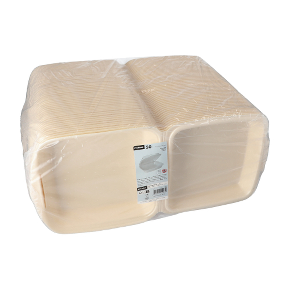 PAPSTAR Menüboxen mit Klappdeckel, XPS ungeteilt 7,5 cm x 22,5 cm x 22 cm bei