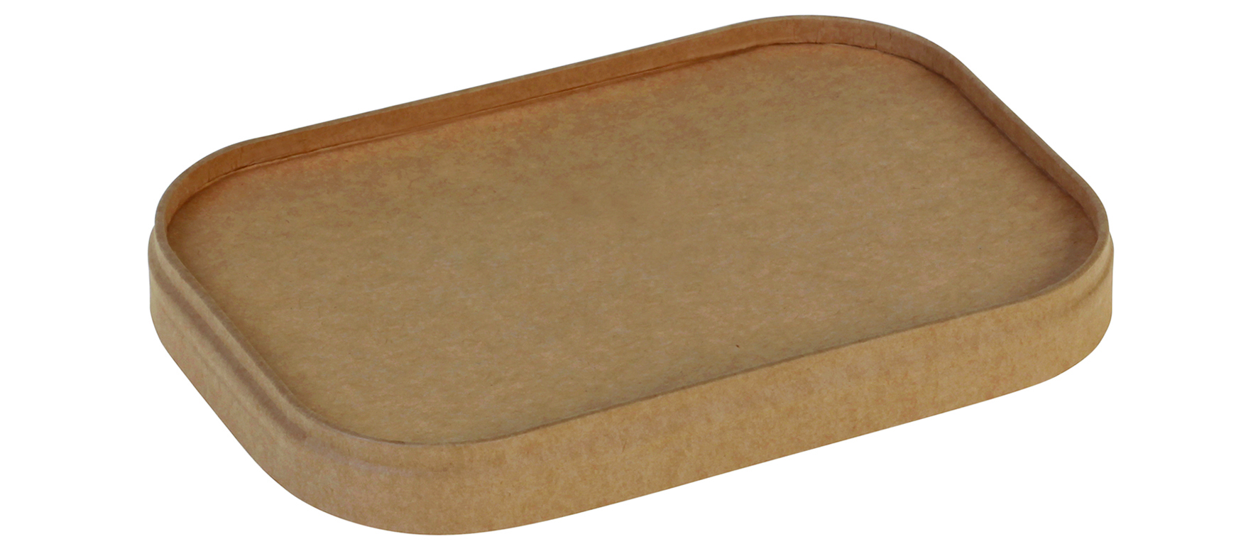 Pacovis Flachdeckel rechteckig, Kraft/PLA, zu Art. 22140 - 22143, naturesse