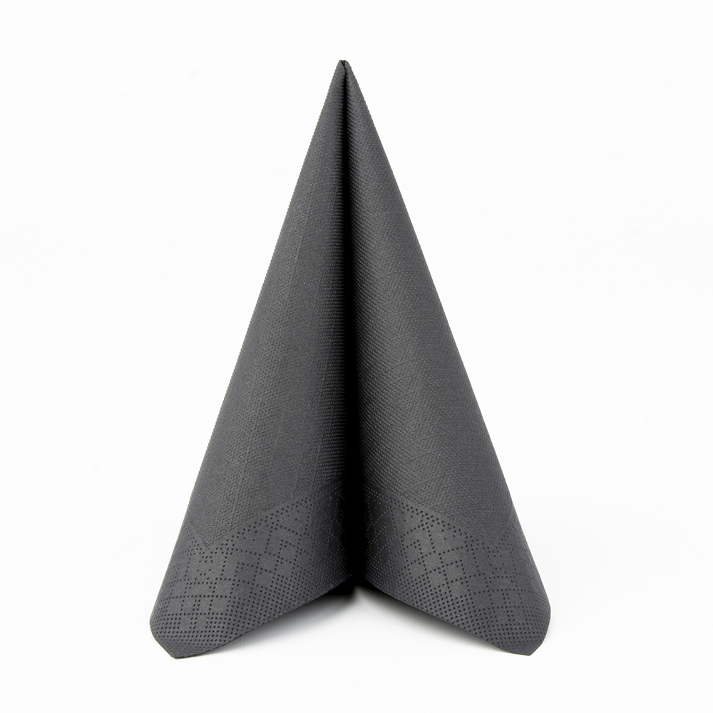 Mank Serviette Basic schwarz 40 x 40 cm 1/4 Falz