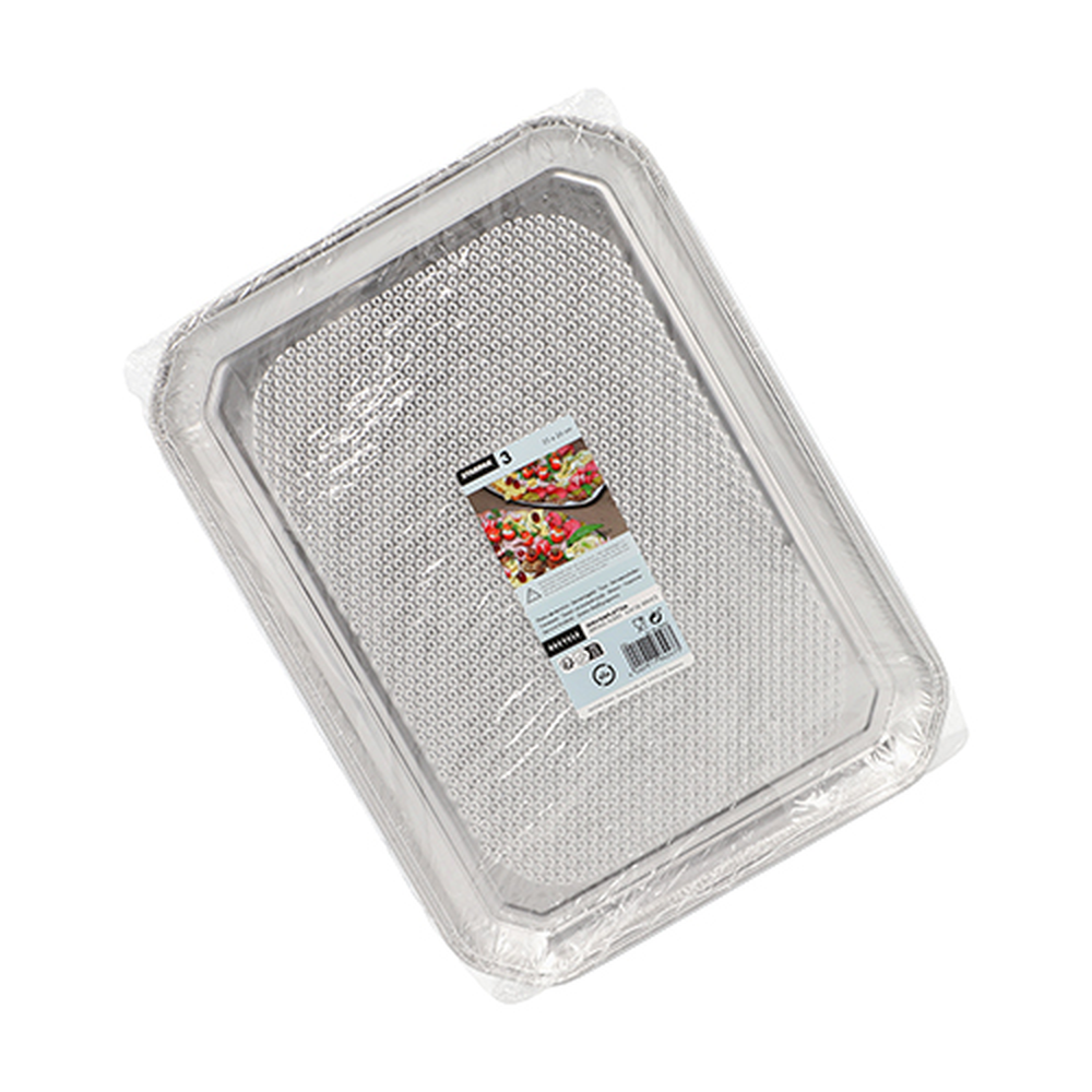 Papstar Servierplatten, Alu eckig 35 cm x 26 cm
