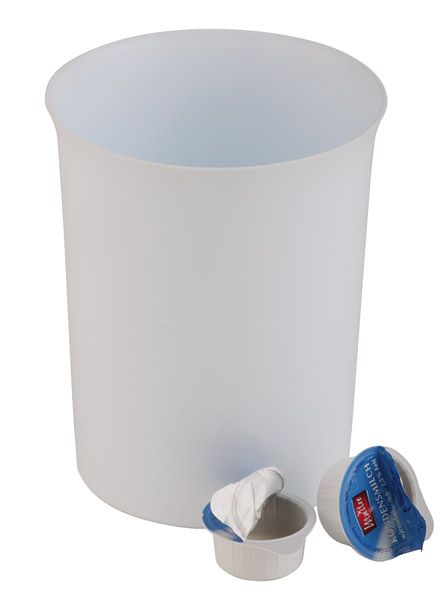 APS Tischrestebehälter Ø 11 cm, H: 14 cm, 0,9 LiterPolypropylen, weiß