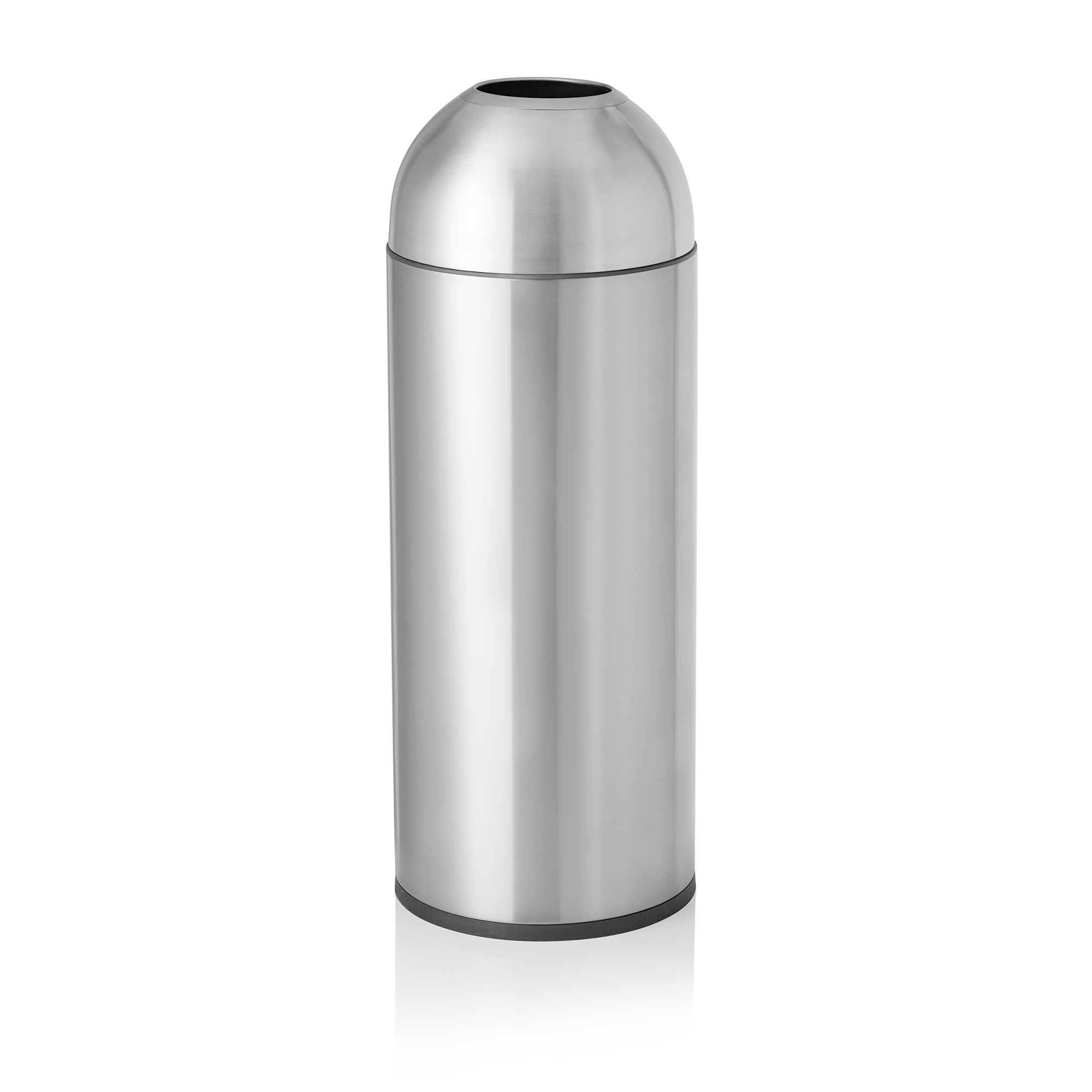 WAS Abfalleimer, Ø 30 cm, Höhe 81 cm, Silber, Chromnickelstahl/Kunststoff