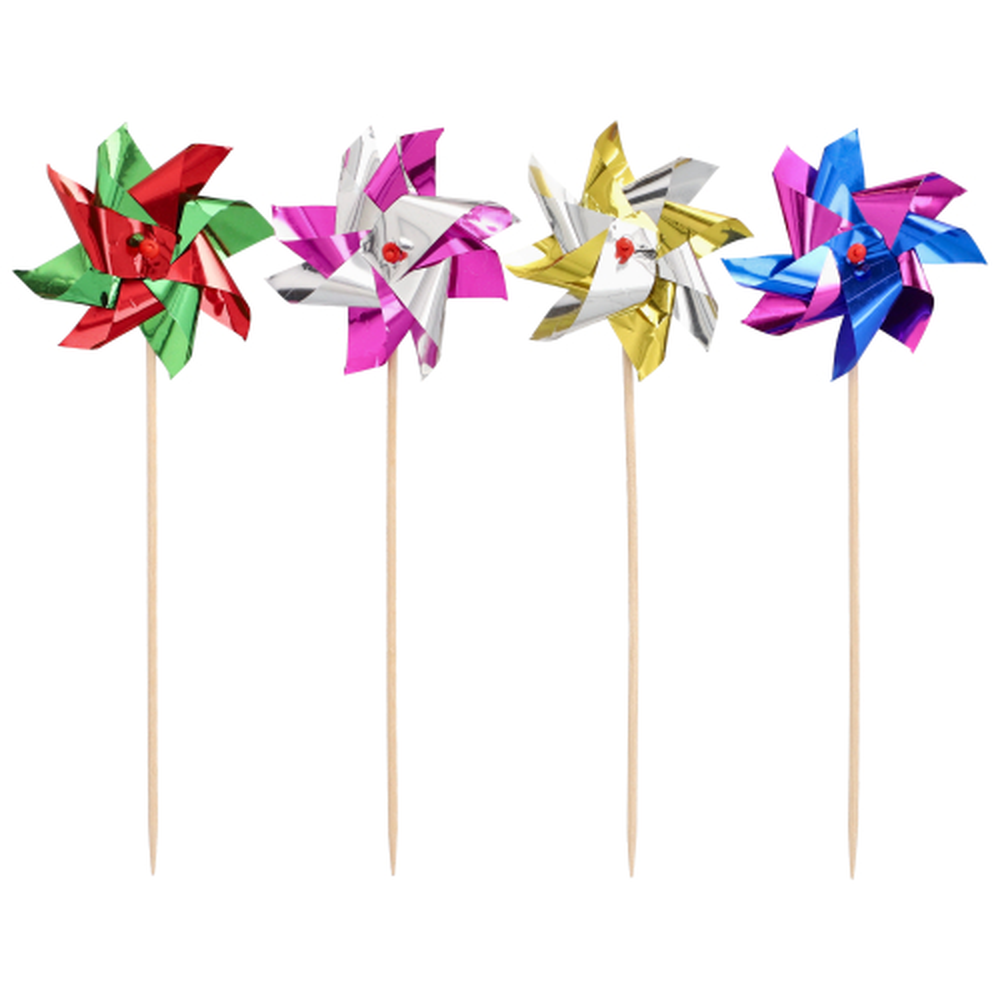 Papstar Deko-Picker 17,5 cm farbig sortiert "Windmühle"
