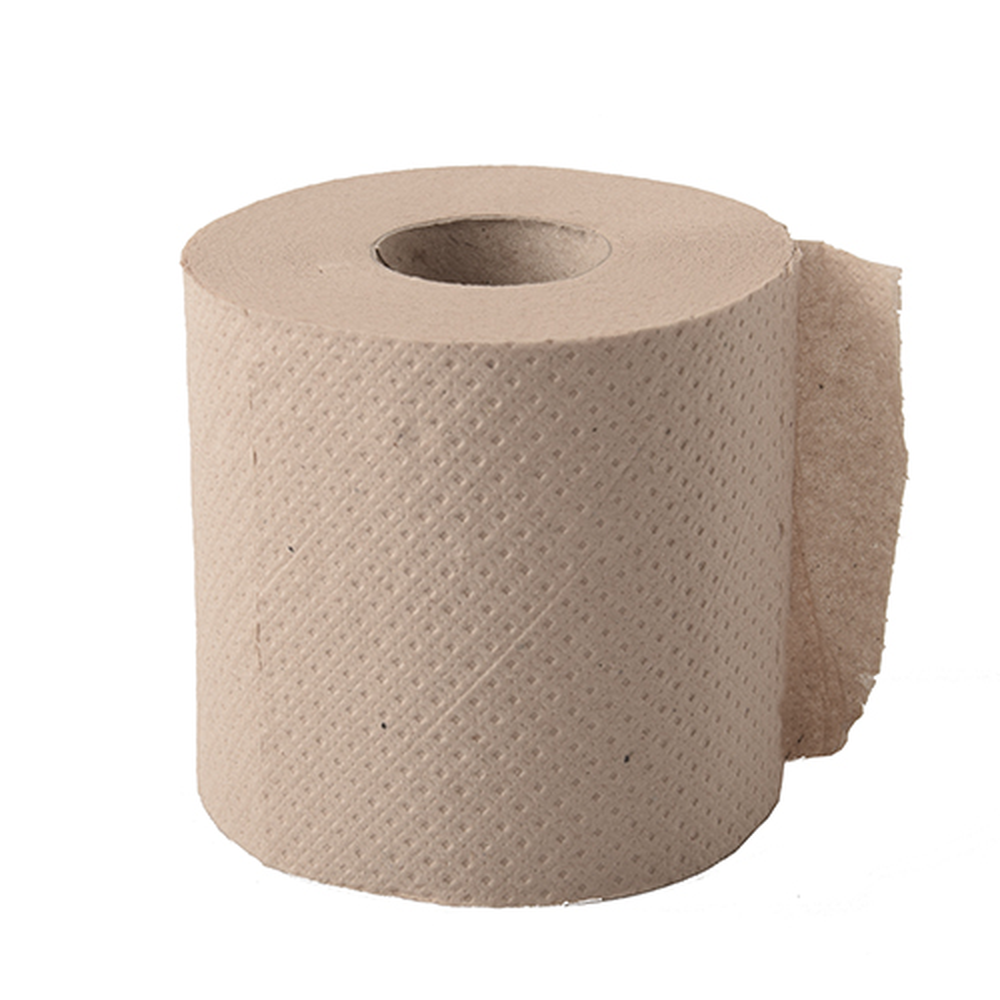 PAPSTAR Rollen Toilettenpapier Tissue 10 cm x 9,5 cm hellbraun soft 2-lagig