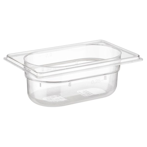 APS GN 1/9 Behälter 17,6 x 10,8 cm, Tiefe: 65 mm , Polycarbonat, 0,6 Liter