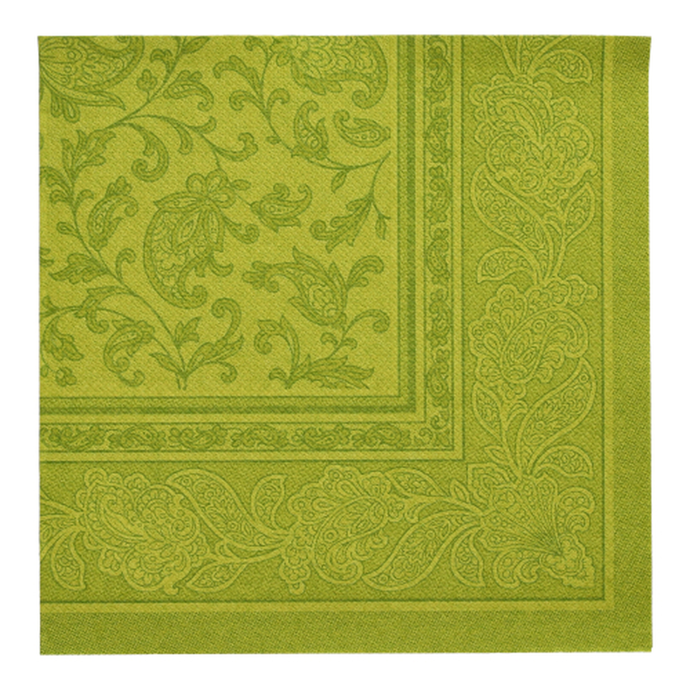PAPSTAR Servietten ROYAL Collection 1/4-Falz 40 cm x 40 cm olivgrün Ornam