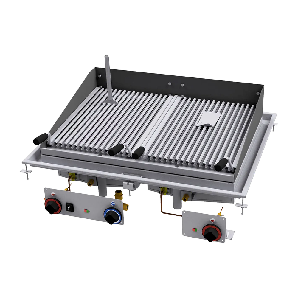 RM Gastro Lavagrill drop-in Gas 2x 38x52 / RM - CWD-79G