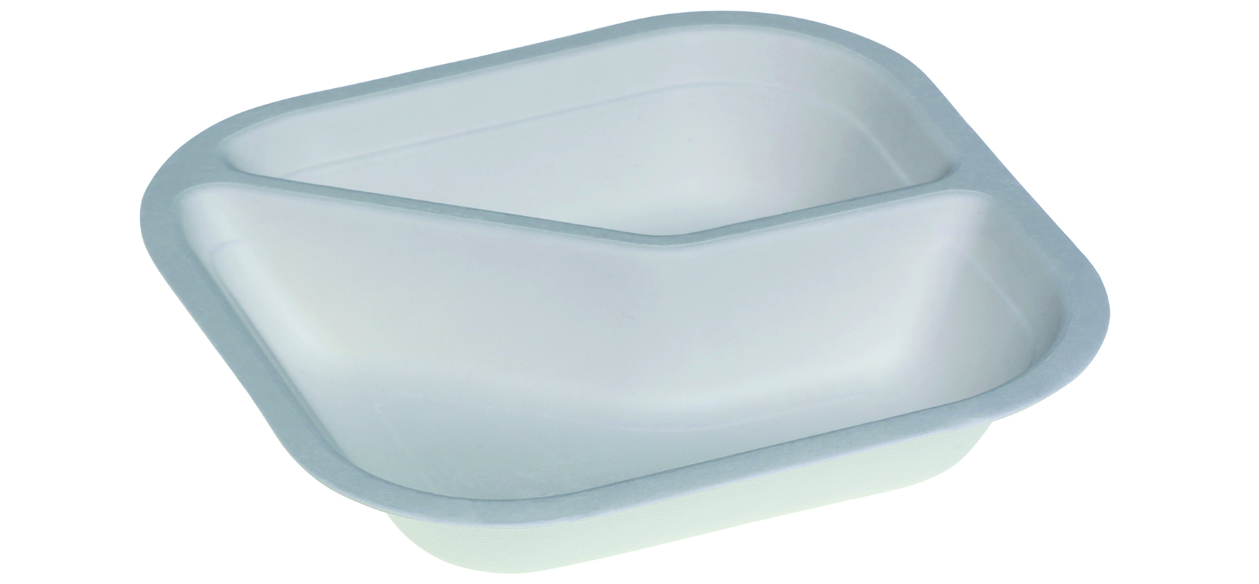 Pacovis Teller quadrat 2-comp Zuckerro, 178x178x35mm, naturesse