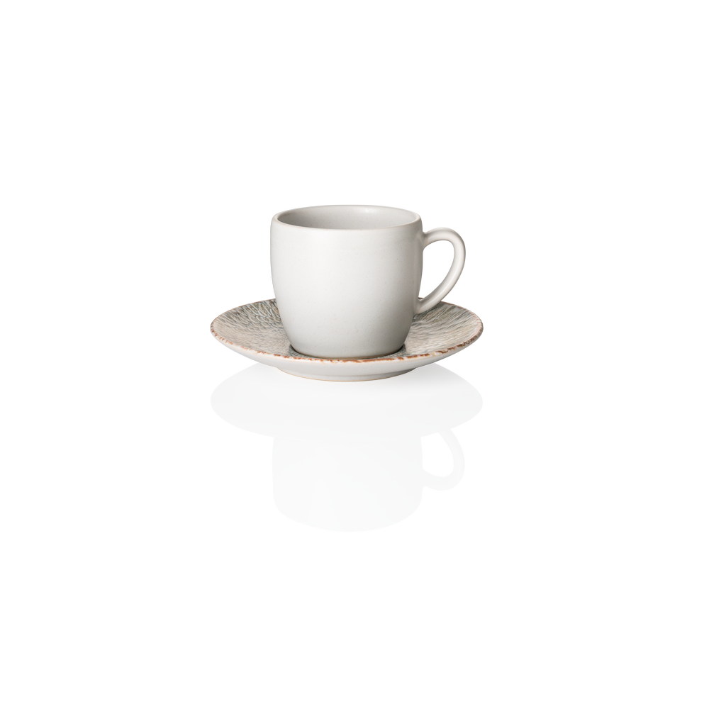 WAS Ober- und Untertasse Set ROCKZZERO, 220 ml, Set á 6 Stück, iris, Steinzeug