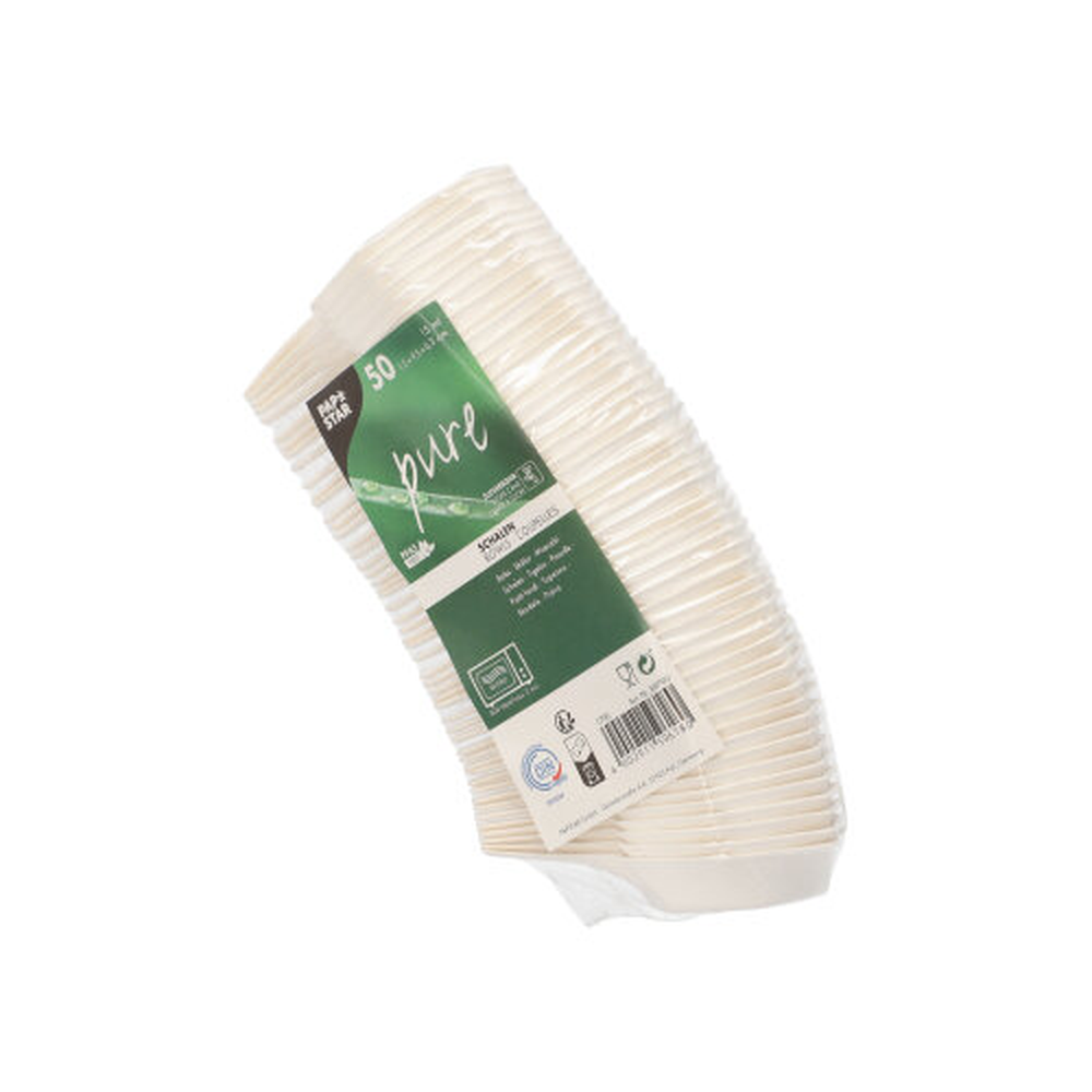 PAPSTAR Fingerfood - Schalen Zuckerrohr pure 15 ml 1,5 cm x 9,5 cm x 6,3 cm