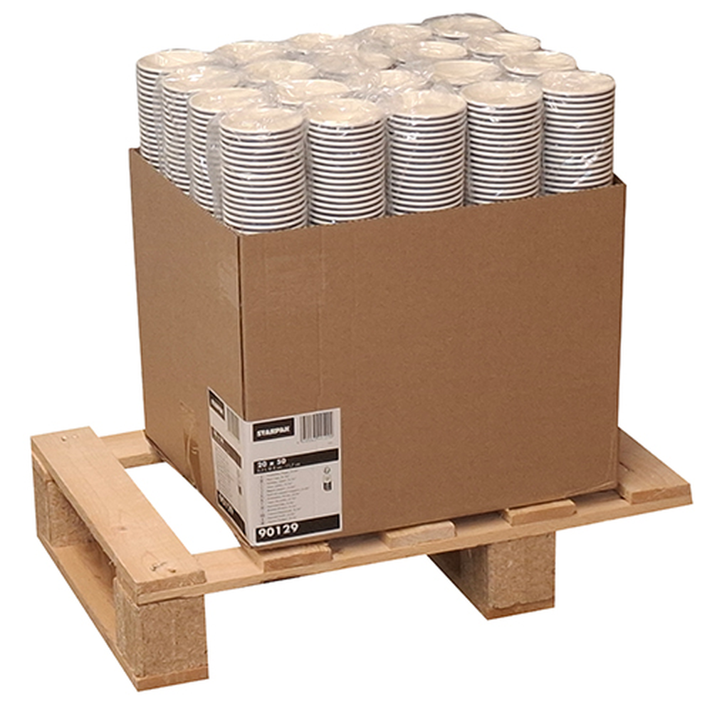 Papstar Trinkbecher, Pappe "To Go" 0,3 l Ø 8 cm · 11,7 cm "Coffee Rings"