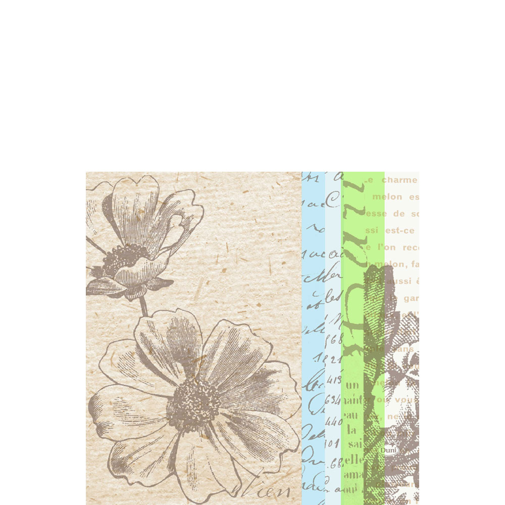 DUNI Zelltuch Serviette 33x33 cm 1/4F.Zendo green