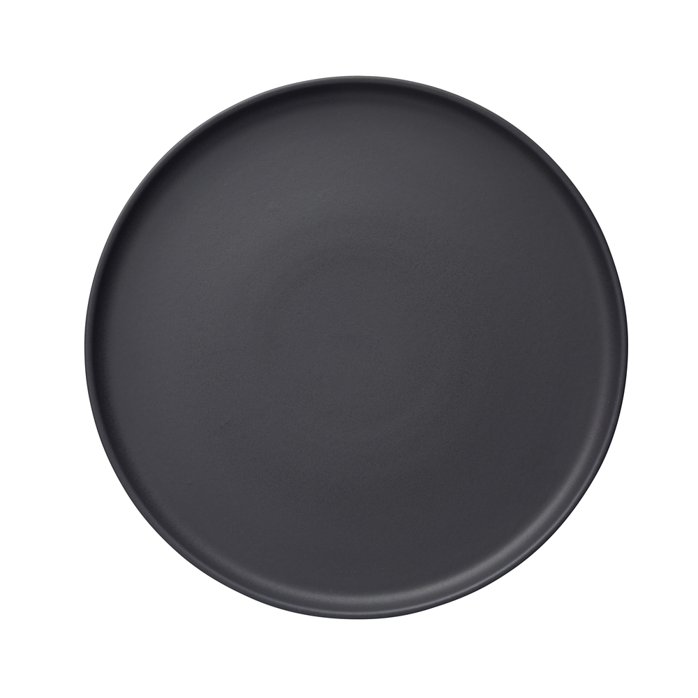WAS Teller Set ROCKZZERO, flach, Ø 33 cm, Set á 4 Stück, midnight, Steinzeug