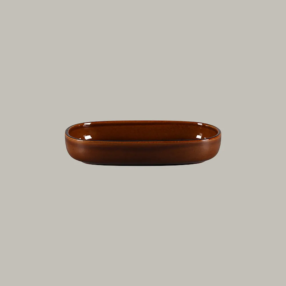 RAK Platte oval tief - honey Serie: Ease L 26 cm / W 18.3 cm / Ht. 4.5 cm / Con