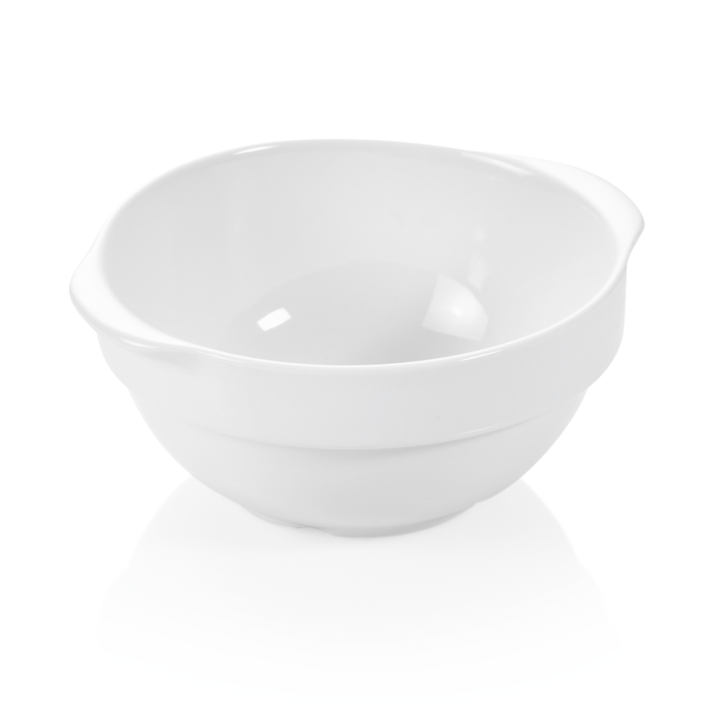 WAS Schale Set mit Lappengriffen, 0,4 ltr., Ø 12,5 cm, Set á 6 Stück, Porzellan
