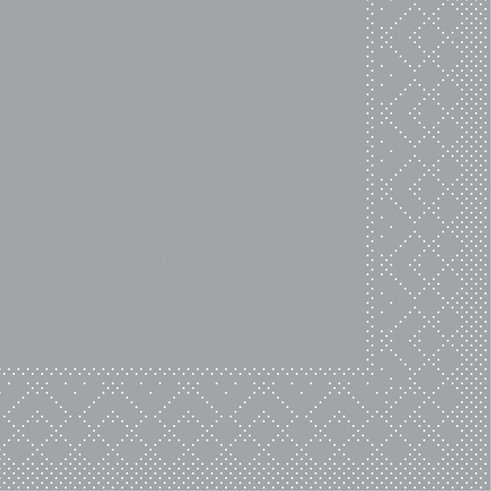 Mank Serviette Basic grau 24 x 24 cm 1/4 Falz