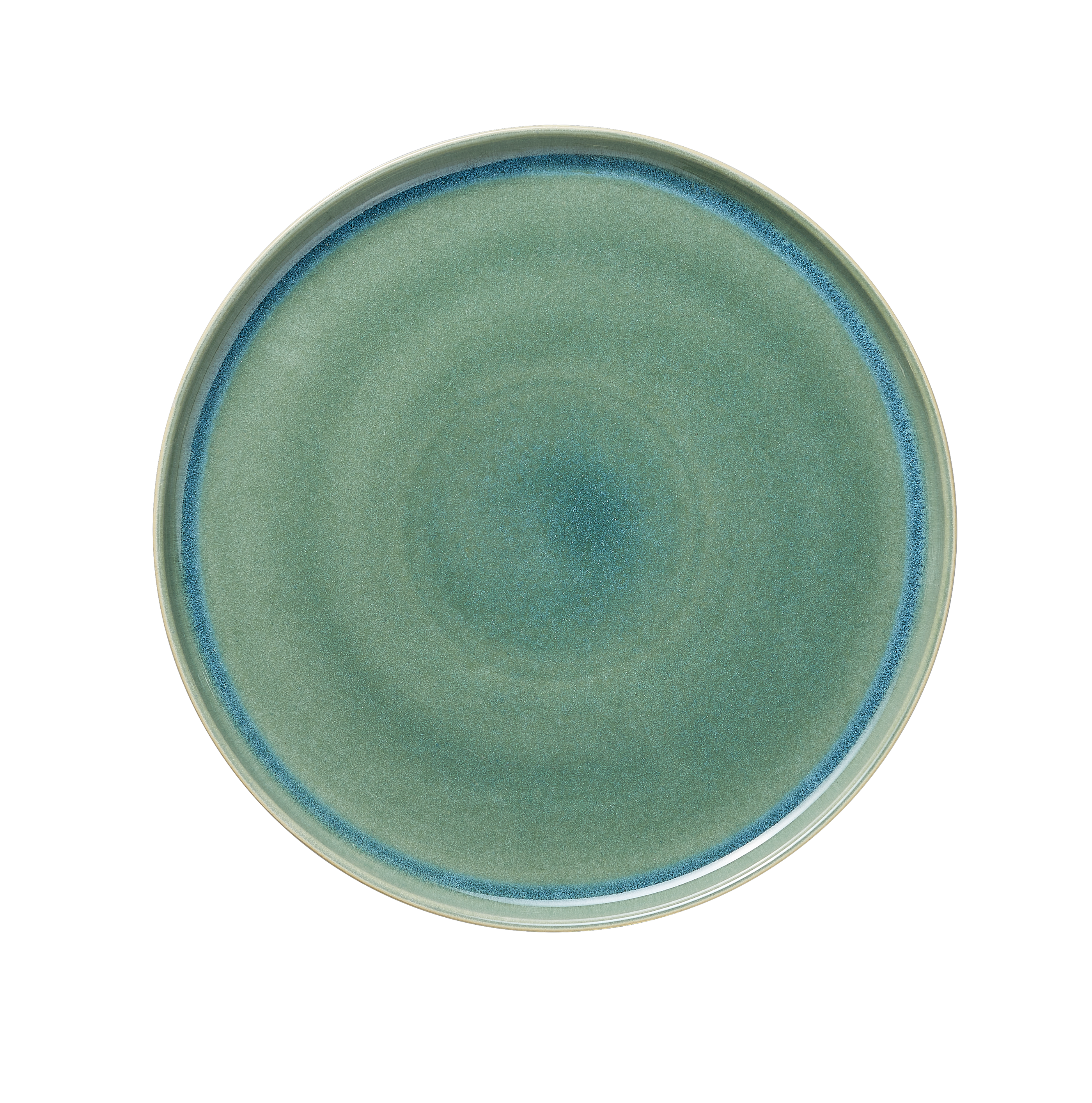 WAS Teller Set ROCKZZERO, flach, Ø 33 cm, Set á 4 Stück, myrtle green, Steinzeug