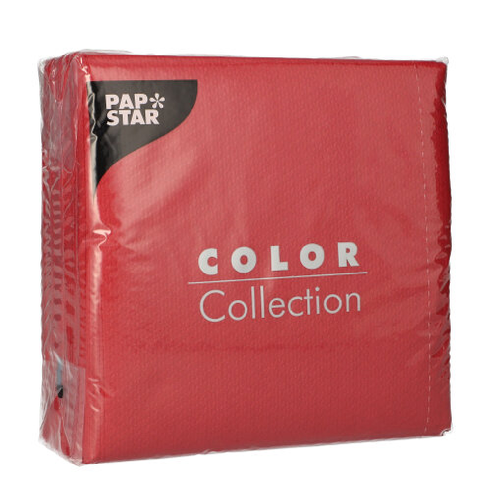 Papstar Servietten, 1-lagig 1/4-Falz 33 cm x 33 cm bordeaux