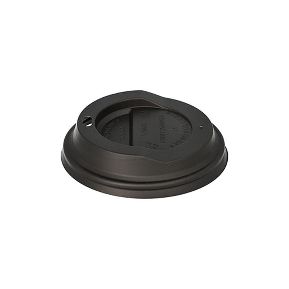 Papstar Dom-Deckel, C-PLA rund Ø 9 cm · 2,1 cm schwarz