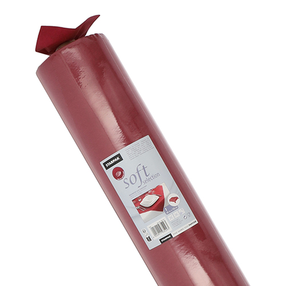 Papstar Tischdecke, stoffähnlich, Vlies "soft selection" 40 m x 1,18 m bordeaux