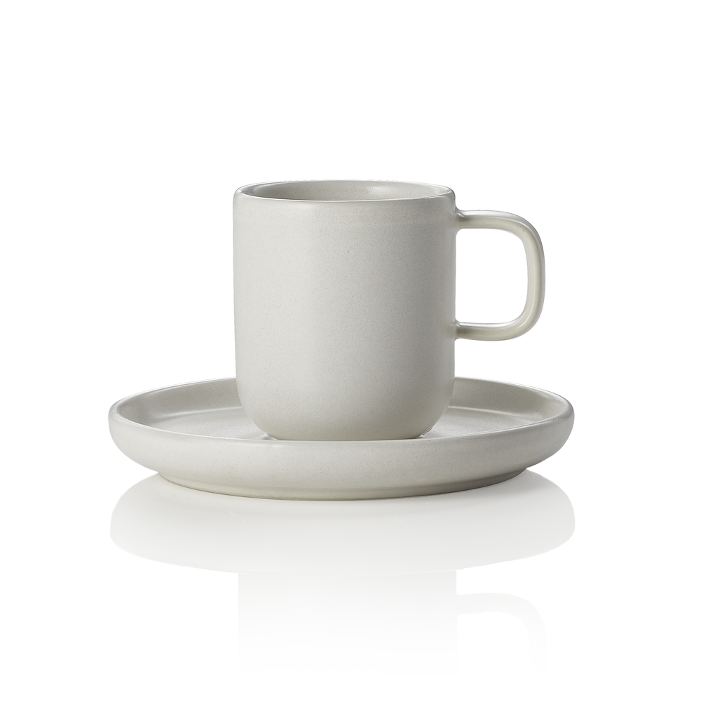 WAS Espresso- und Untertasse Set ROCKZZERO, 90 ml, Set á 6 Stück, light rock, St