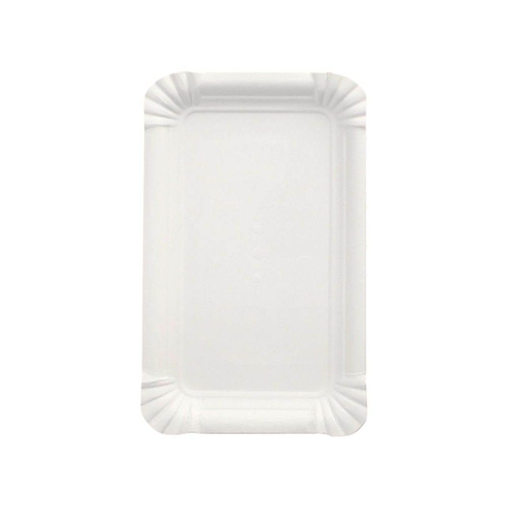 Papstar Teller, Pappe "pure" eckig 10 cm x 16 cm weiss