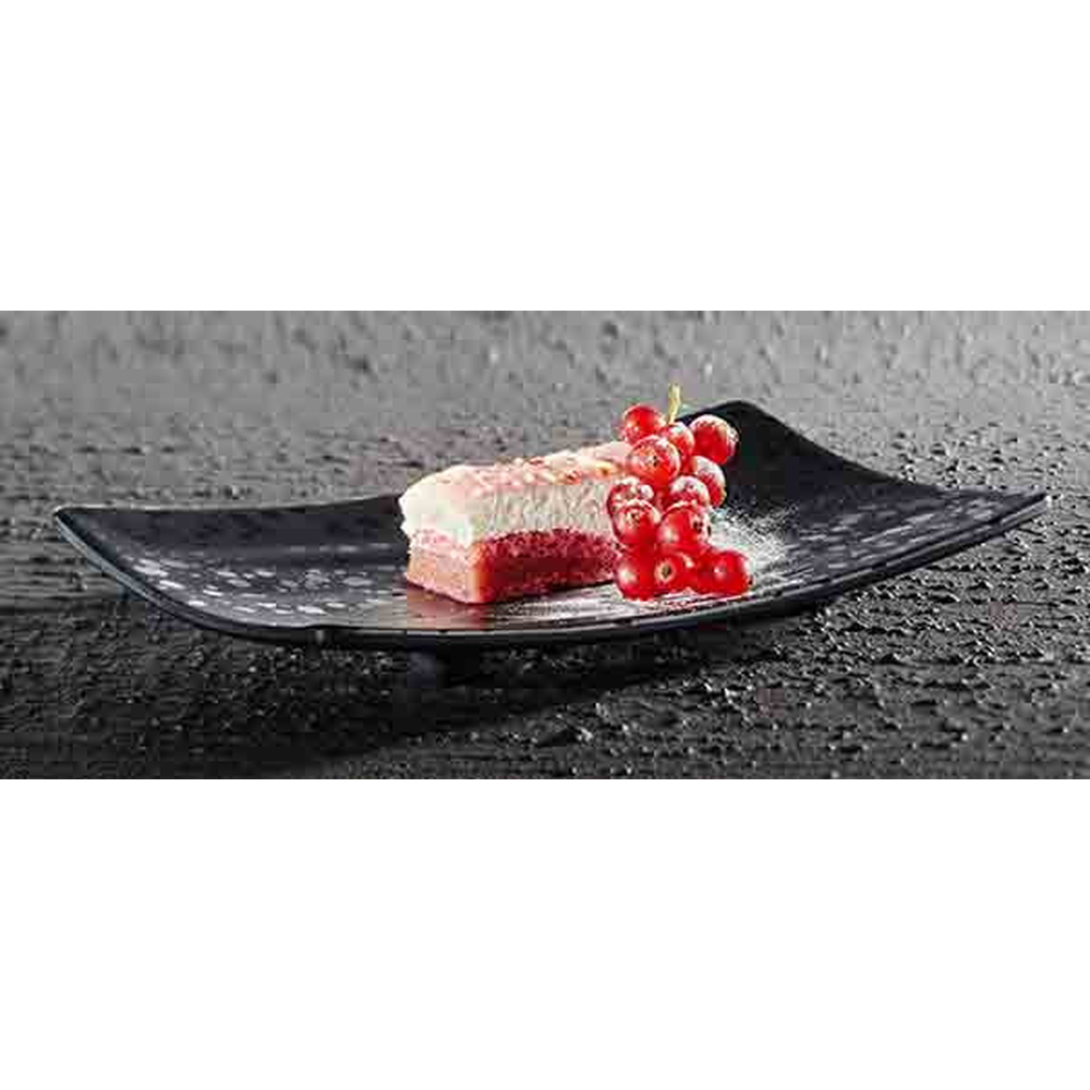 APS Tablett -GLAMOUR- 22 x 12 cm, H: 3 cm , Melamin, schwarz