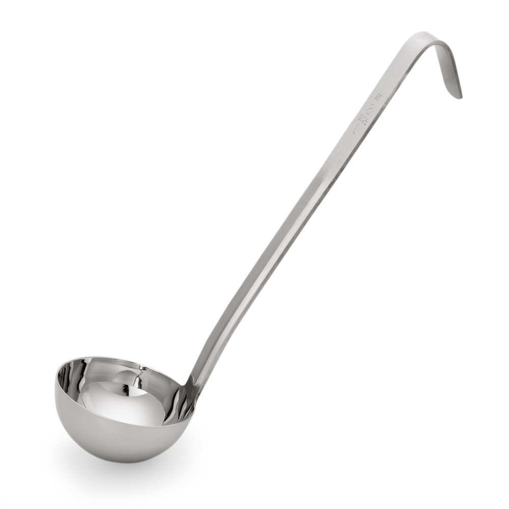 WAS Schöpfkelle KITCHEN TOOL 2085, kurzer Hakenstiel, Ø 6,5 cm, 21 cm, Chromnick