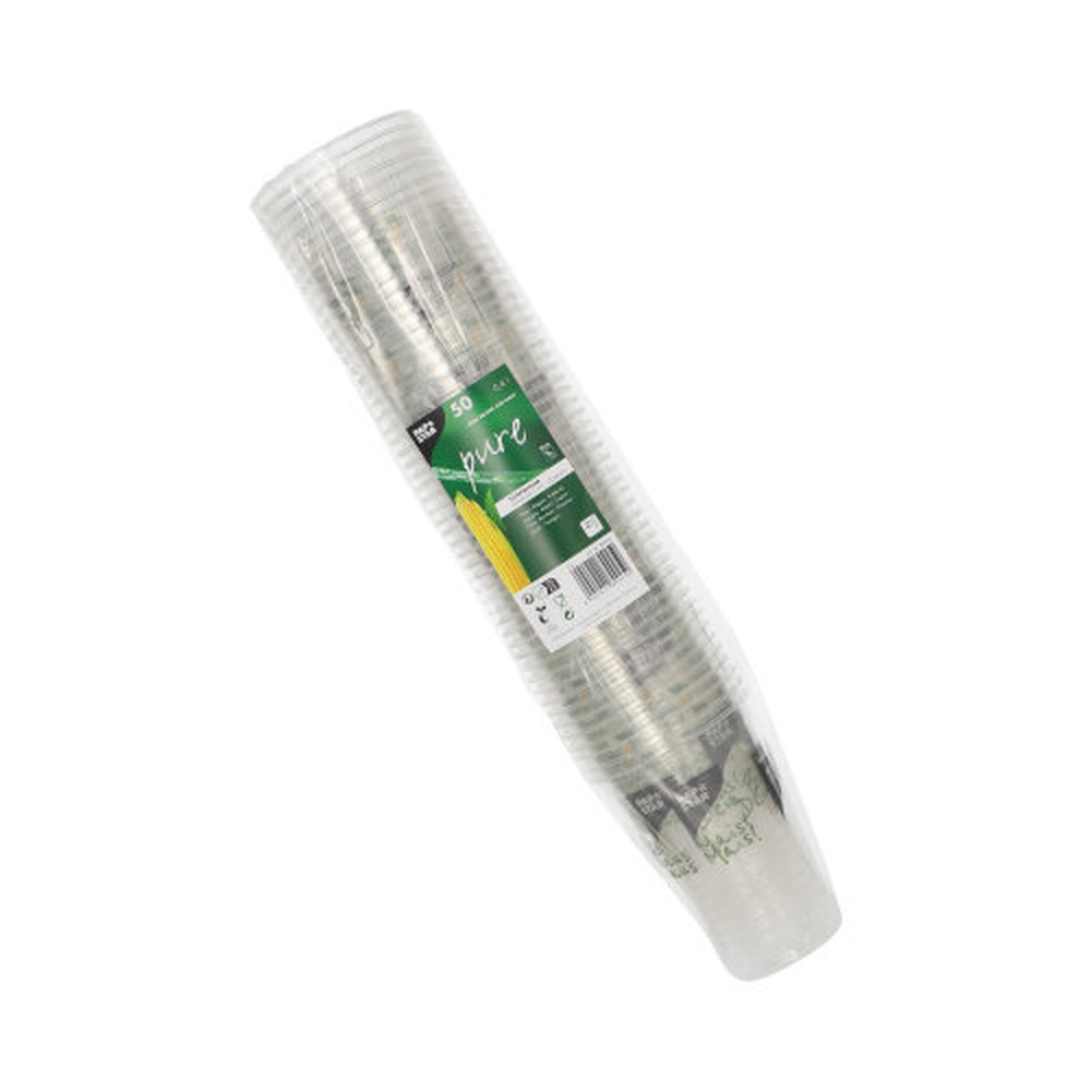 Papstar Trinkbecher PLA 0,4 l Ø 9,5 cm · 12,7 cm "Becher aus Mais"