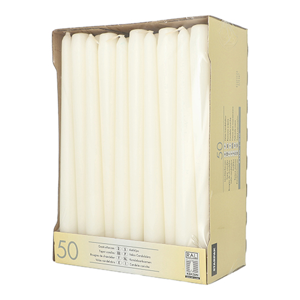 Papstar Leuchterkerzen Ø 2,2 cm · 25 cm weiss