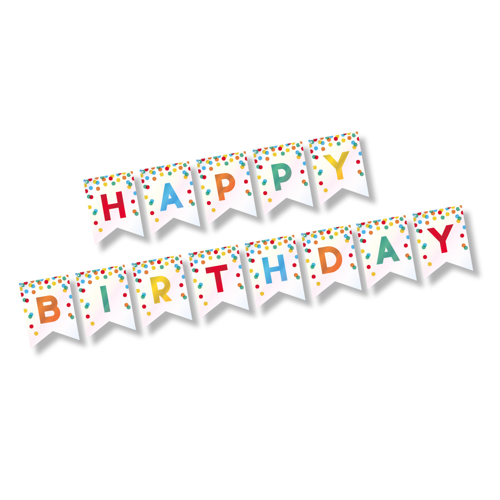 Papstar Grußkette 3,5 m x 20 cm "Happy Birthday"