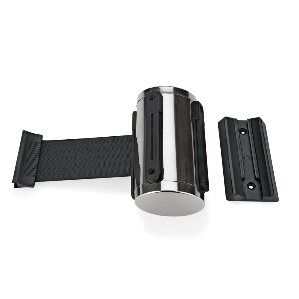 WAS Gurtband Highflex für Wandmontage, 3 m, schwarz, inkl. Wandhalter - Hi