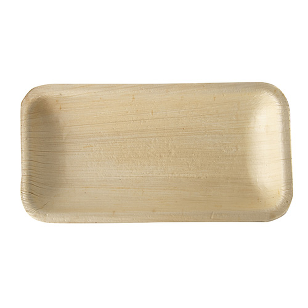 Papstar Tabletts, Palmblatt "pure" eckig 24 cm x 16,5 cm x 2 cm