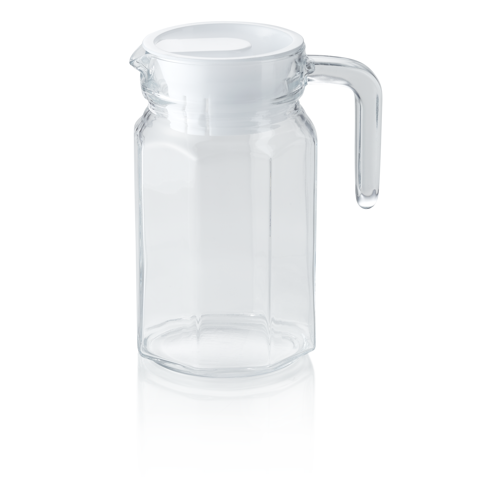 WAS Krug mit Kunststoffdeckel, 0,5 ltr., Ø 7,5 cm, Kunststoff, Glas