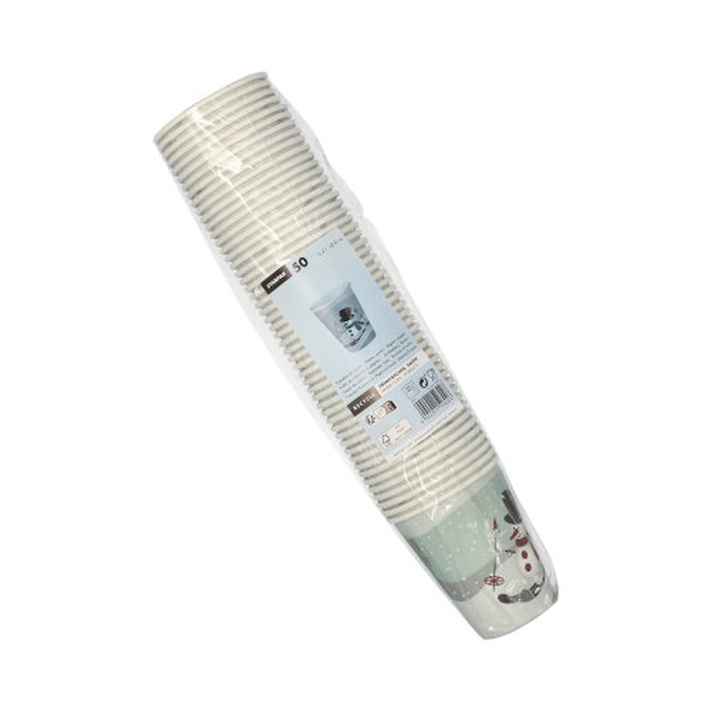 Papstar Trinkbecher, Pappe "To Go" 0,2 l Ø 8 cm · 9,2 cm "Snowtime"