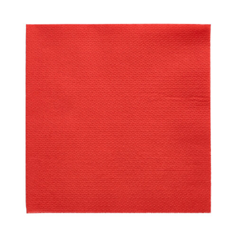 Papstar Servietten, 1-lagig 1/4-Falz 33 cm x 33 cm rot