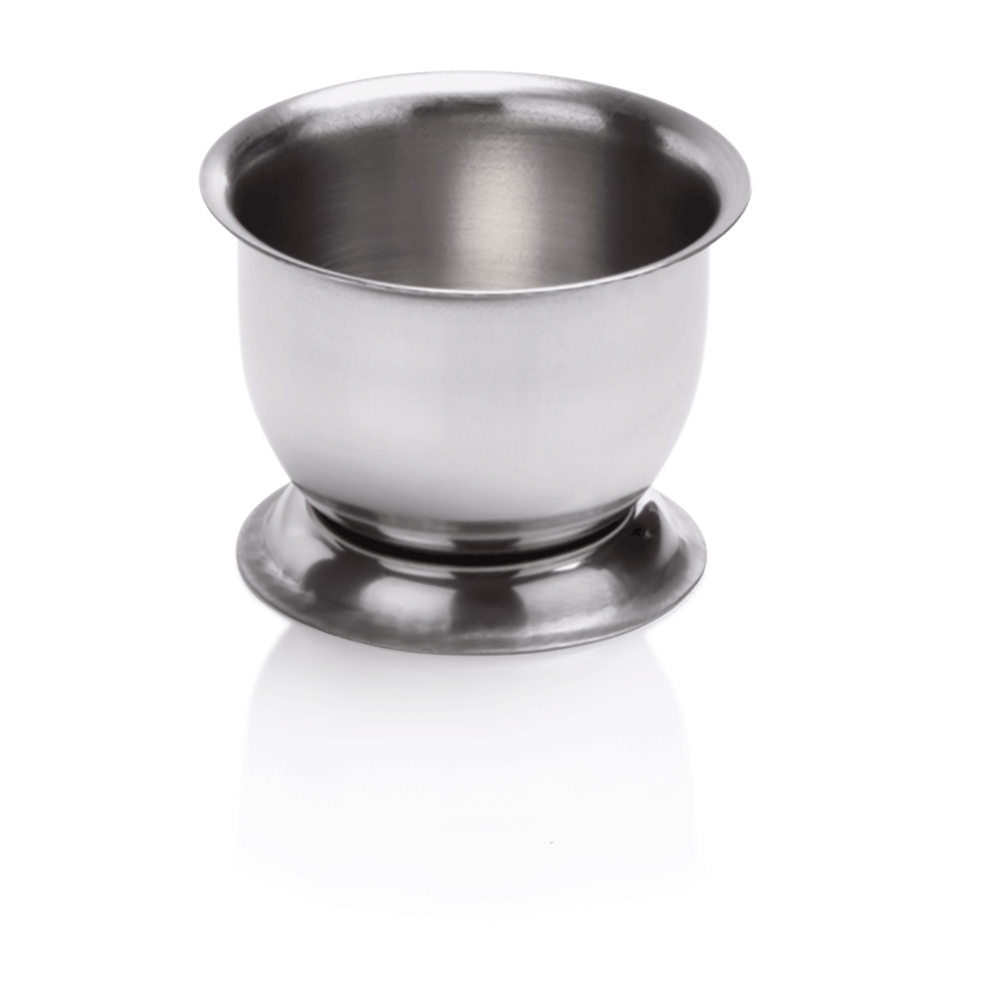 WAS Eierbecher Set mit Loch, 4 cm, Set á 6 Stück, Chromnickelstahl