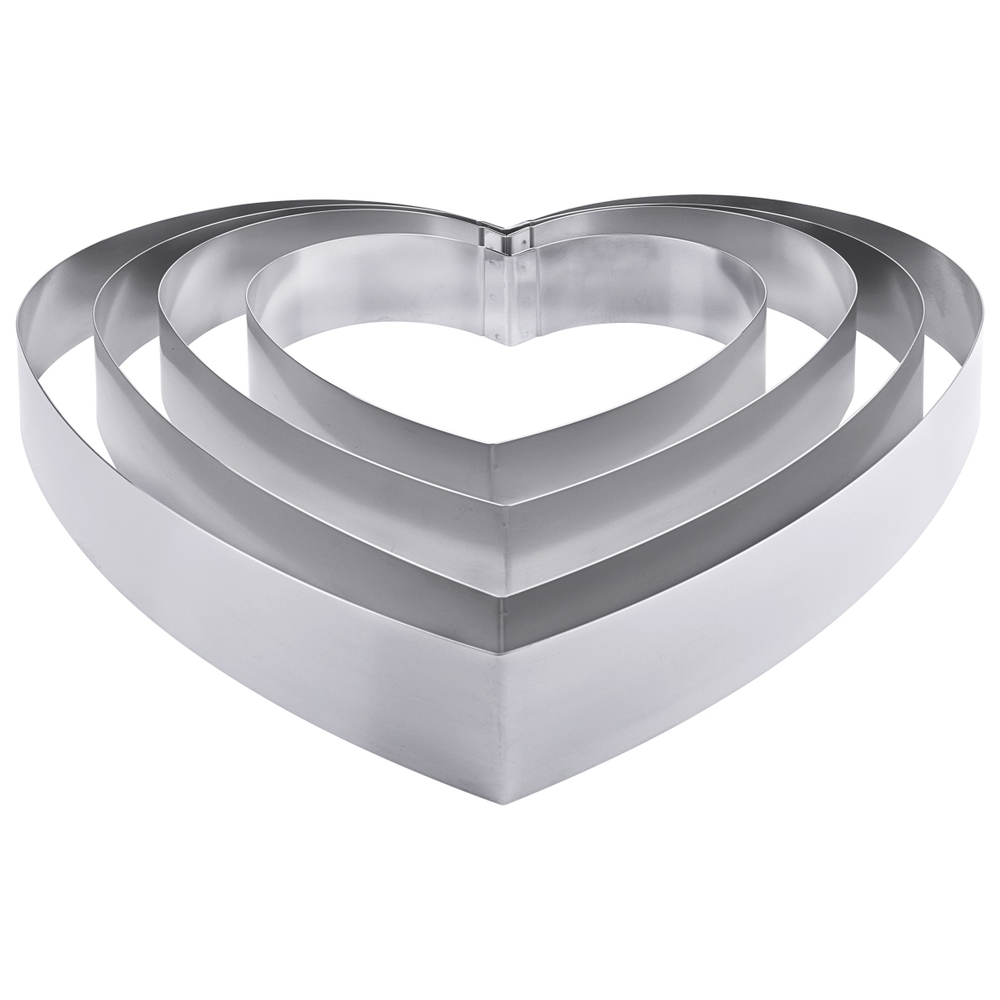 Contacto Tortenring, HERZ 22,5 cm Länge: 22,5 cm, Breite: 18,5 cm, Höhe: 6 cm