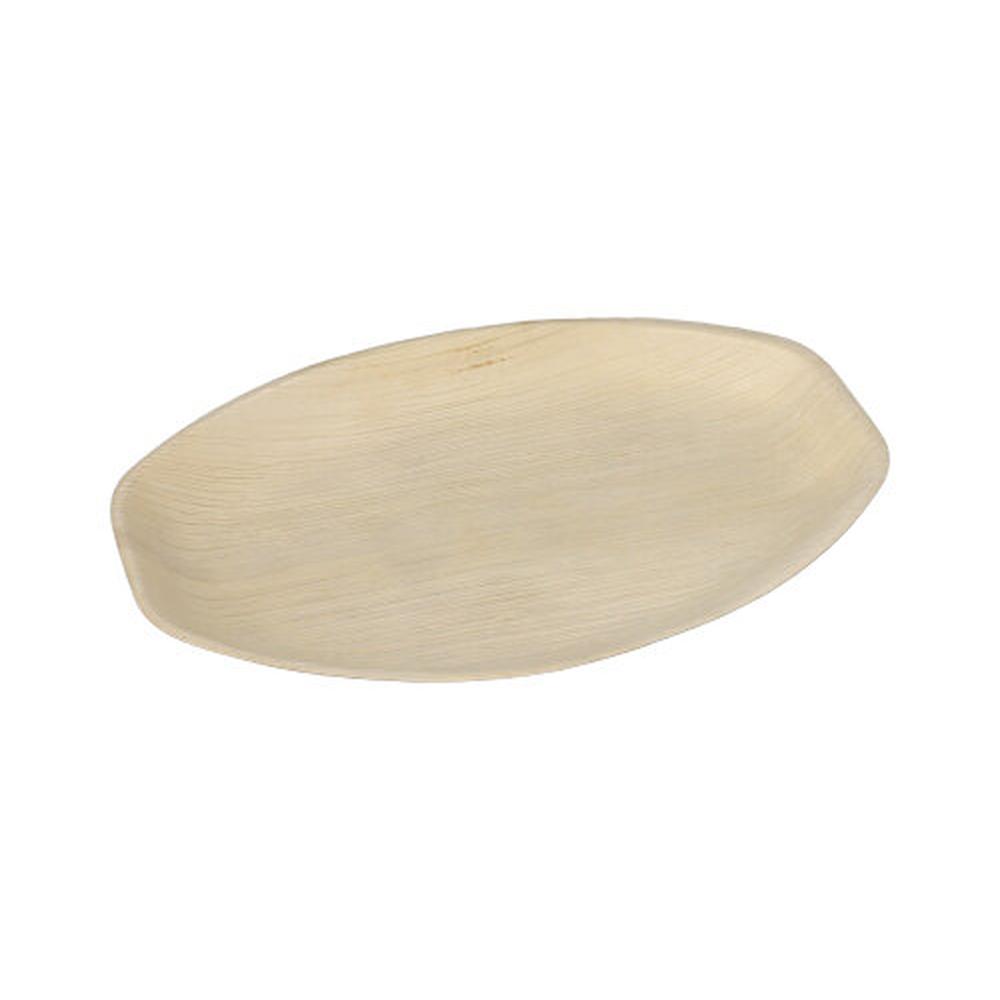 Papstar Tabletts, Palmblatt "pure" oval 3 cm x 29 cm x 21 cm natur