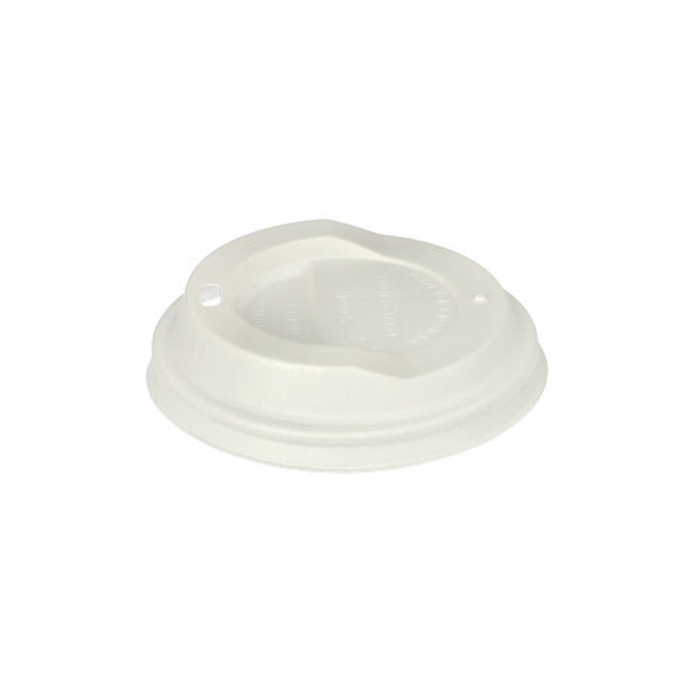 Papstar Dom-Deckel, C-PLA rund Ø 9 cm · 2,1 cm weiss